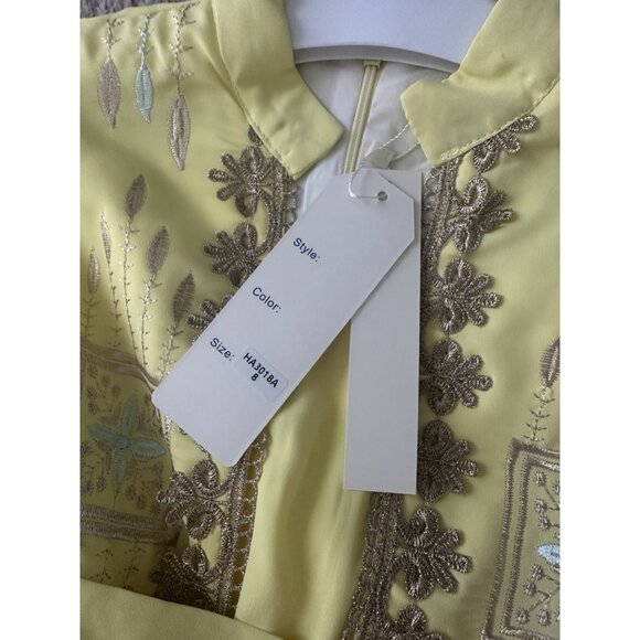 Rosaline Girl's Yellow Dress Size 8 New - Picture 8 of 16